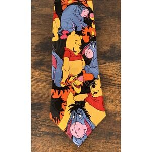 Vintage Disney Winnie The Pooh Tigger Eeyore Piglet Neck Tie 56"